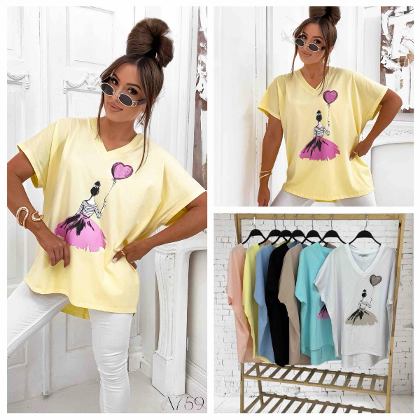 Bluzki damskie Roz Standard, Mix Kolor Paczka 10 szt